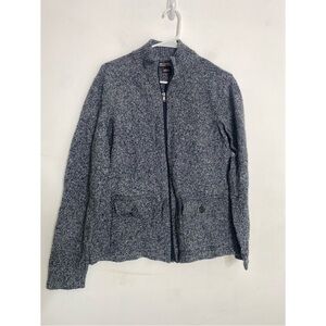 Michael Kors Wool Knit Zip Up Jacket W/ Pockets